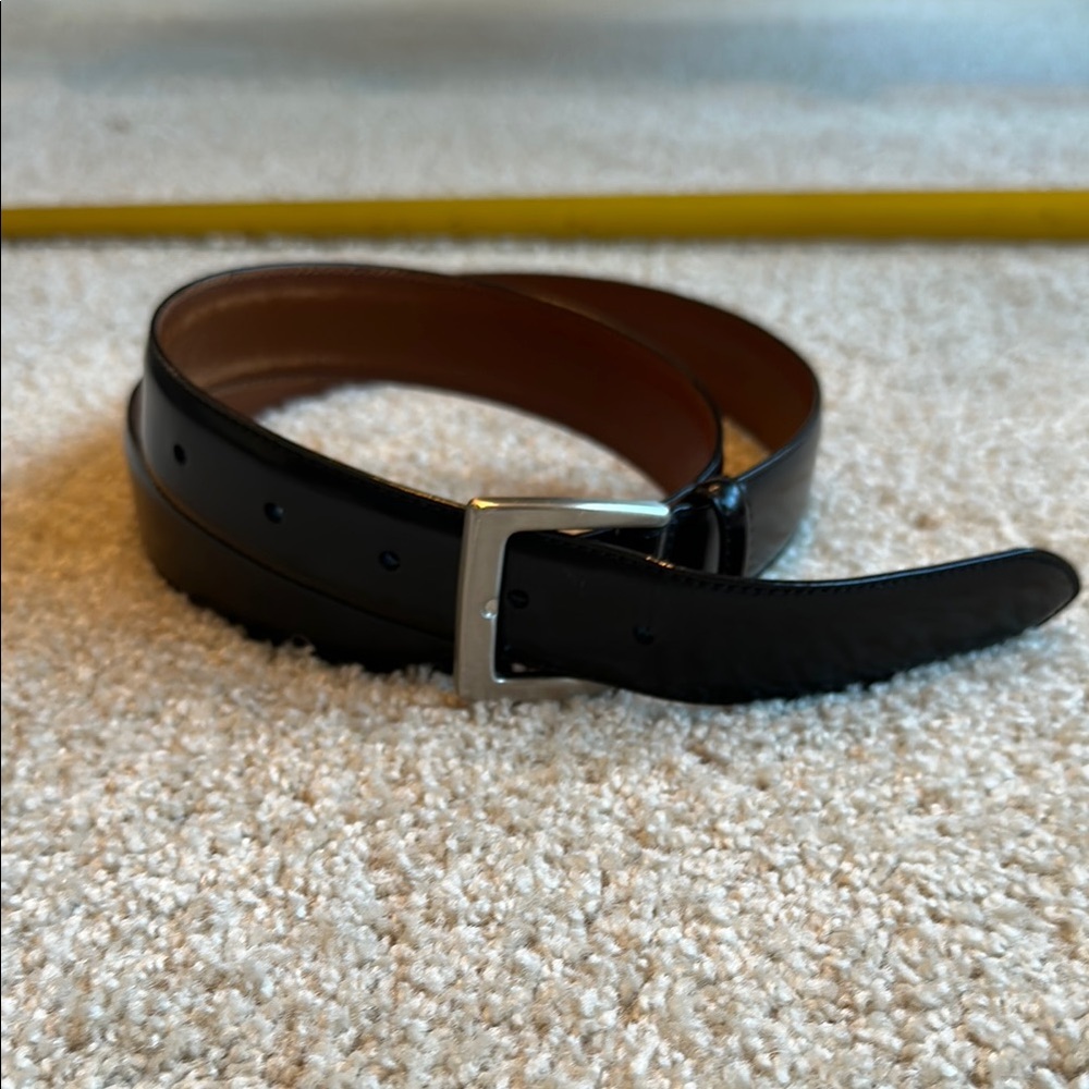 Coach Men's Black Leather Belt